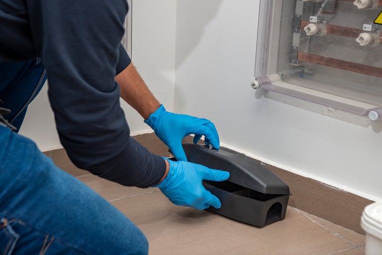 Preparation of benzene for rat sterilization, in a special camouflaged box.